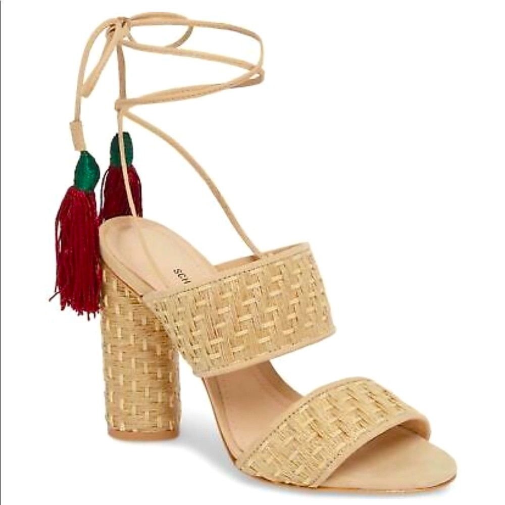 Schutz Gaby Heeled Tie Up Sandal {Used Once}